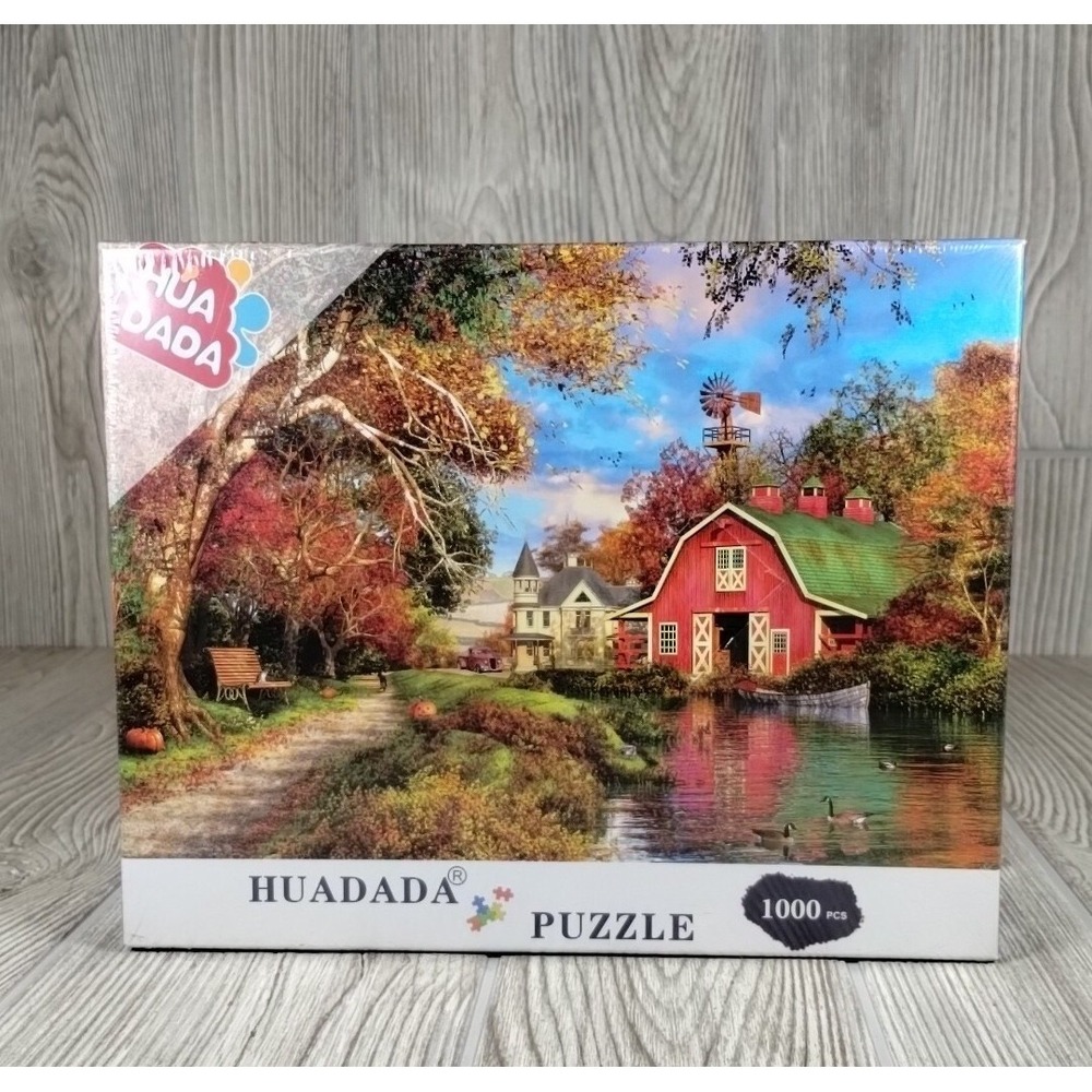 HUA DADA 1000 Piece Puzzle~500x700mm Village Castle Original Size‎ Color Page